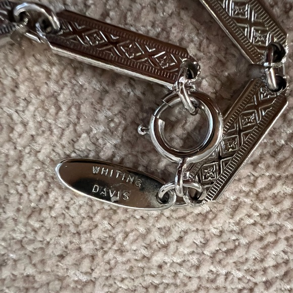 Vintage Whiting and Davis Silver Tone and Turquoise - Picture 4 of 5